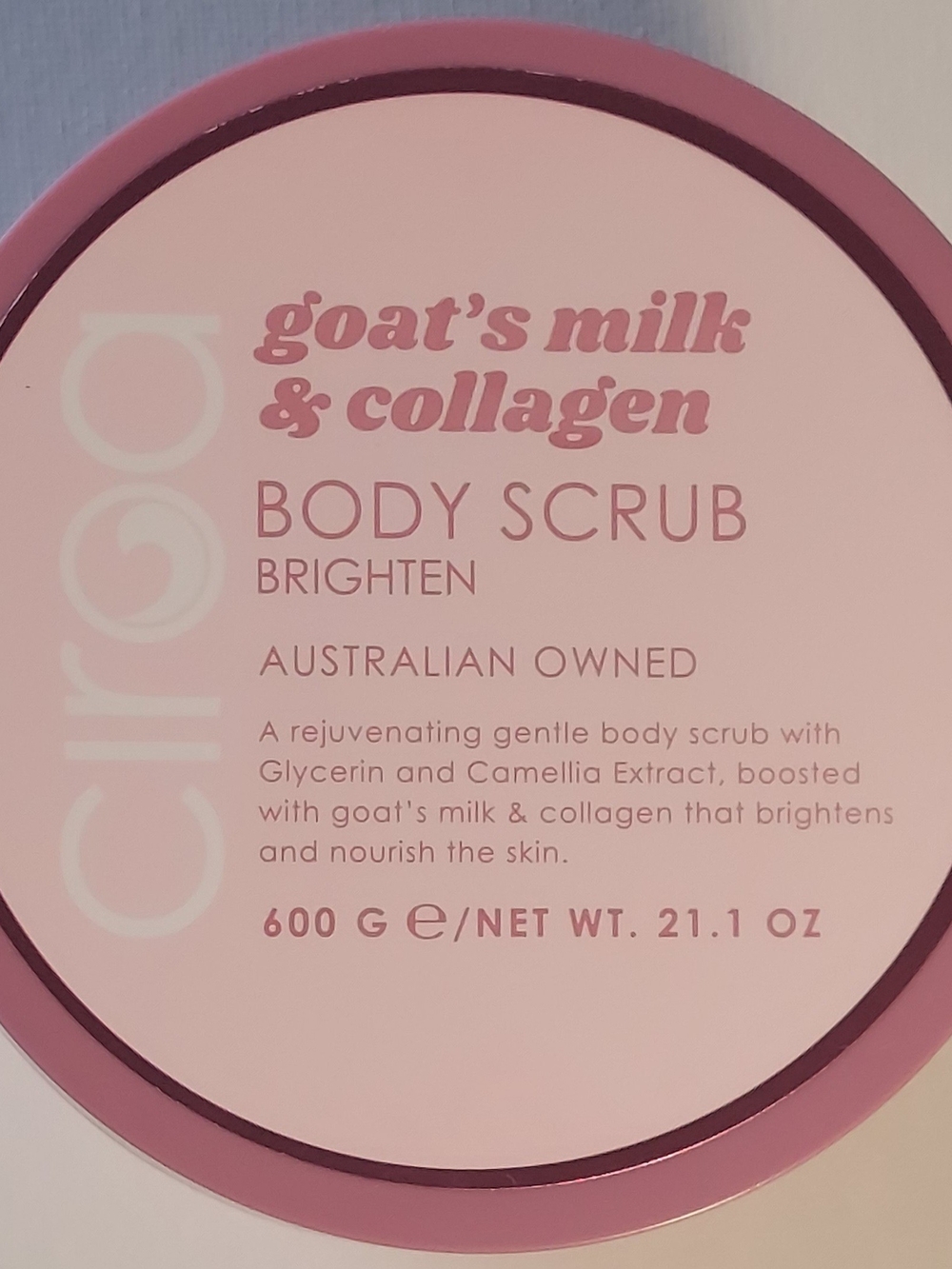 Ciroa Goat's Milk & Collagen Body Scrub - Light Pink